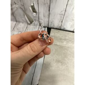 Rose Gold Moissanite Engagement Ring Size 7